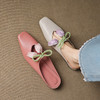 【预售5天】时尚包头半拖鞋女夏季真皮外穿低跟花朵蝴蝶结一字带穆勒拖鞋ASZ&5-826 商品缩略图0