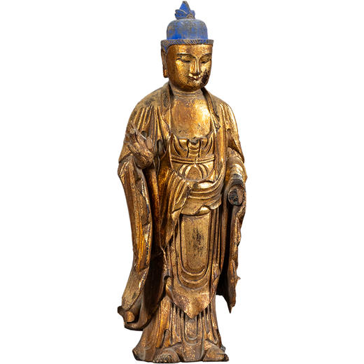 清 木胎金漆释迦摩尼佛像 商品图5