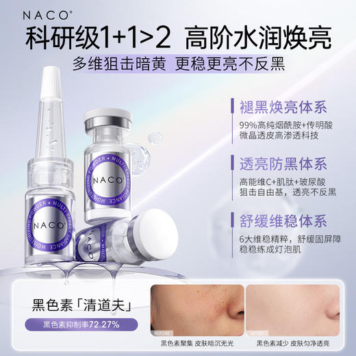 【高阶水润焕亮】NACO多维光感透润冻干粉套盒（正装14对装）（赠玻尿酸面膜*2+湿敷棉100片） 商品图1