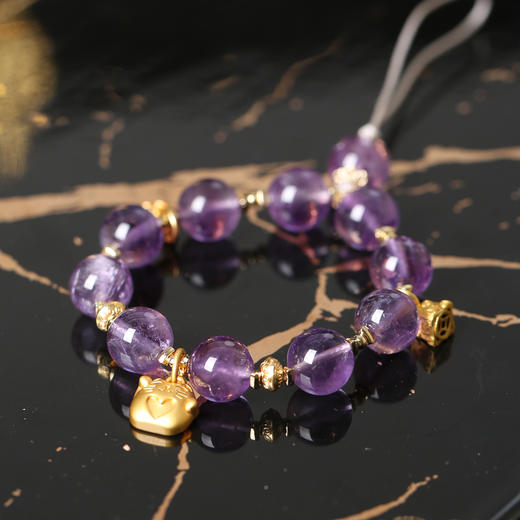 灵机生活馆紫水晶好运挂件 上上签挂件 挂手机挂包包挂钥匙 商品图4