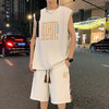 【套装】【DYY】大依优型大码圆领无袖背心短裤套装T恤夏季加肥加大肥佬休闲宽松透气弹力男装上衣潮款 商品缩略图6