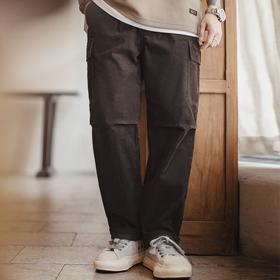 工装优选美式复古灯芯绒风琴褶休闲裤宽松廓形纯棉直筒裤子男秋冬