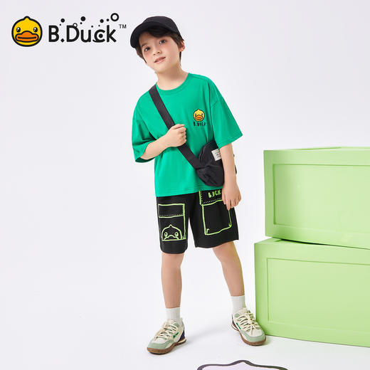 B.Duck小黄鸭童装夏季男童针织五分裤105-150 BF2552013 商品图2