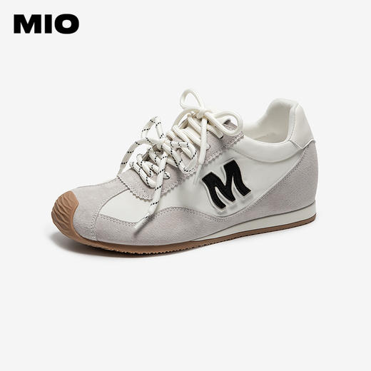 MIO米奥芭蕾阿甘鞋夏女休闲运动板鞋内增高4.5cm德训鞋鹦鹉鞋M254503182 商品图0