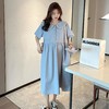 *孕妇装哺乳期夏季新款裙网红时尚宽松睡裙遮肚短袖连衣裙外出可哺乳衬衫裙M-2XL 商品缩略图2
