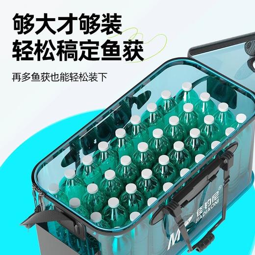 佳钓尼透明活鱼桶钓鱼装鱼箱可折叠钓箱加厚防漏耐磨编织打水桶 商品图2