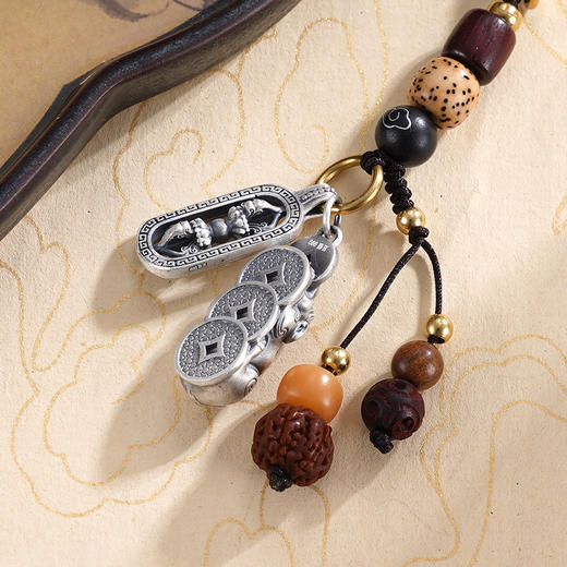 子佩集S999银【貔貅灵瑞】钥匙扣【DZ1053】纯银2503 商品图4