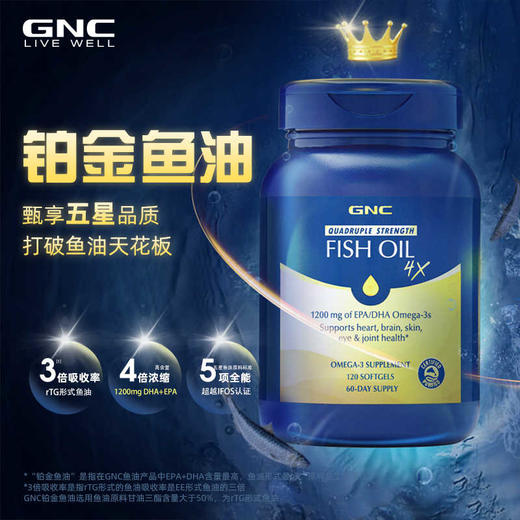 【保税仓】健安喜四倍鱼油胶囊120粒 商品图1