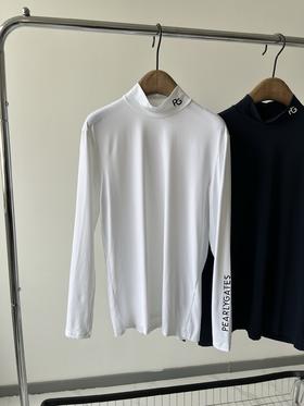 25新款PG男款速干T恤💕💕，韩国🇰🇷客供面料，四面弹力，超舒服，透气性极好，会呼吸的打底衫，日常生活，打球运动，跑步穿都很合适，经典的半高领设计，印花LOGO点缀，经典又大气！必入款！