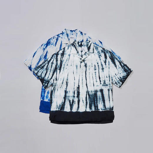 KUON Arimatsu Shibori Camp Collar 京都职人有松絞染色短袖衬衫 商品图0