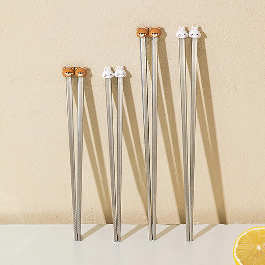 摩登主妇316不锈钢筷子儿童家用分人高档抗菌防霉家庭专人专用筷 商品图3