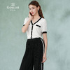 乔万尼针织衫女新款夏短袖小香风撞色设计EM2M890 商品缩略图2