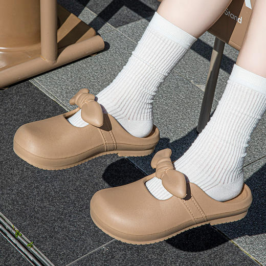 【19.9抢❗️软糯糯懒人拖鞋】EVA材质超舒适，耐穿耐踩耐磨，抓地力强，外穿一字拖鞋女生，夏季外穿软底懒人半拖2025新款包头凉拖家居室内QQ 商品图3