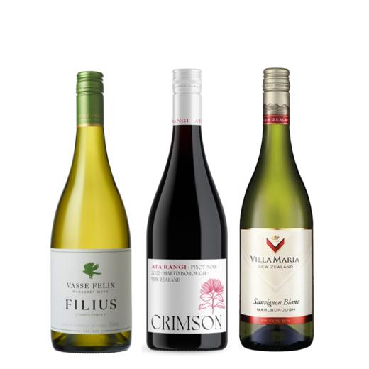 【五一特惠499套装】新天地酒园绯红黑皮诺➕新玛利珍匣长相思➕菲历士菲璐斯霞多丽 商品图1