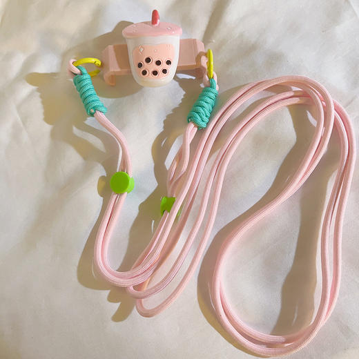 【小清新彩色花朵背夹】编织侧挂背带式通用手机壳 斜跨手机链户外挂脖  商品图12