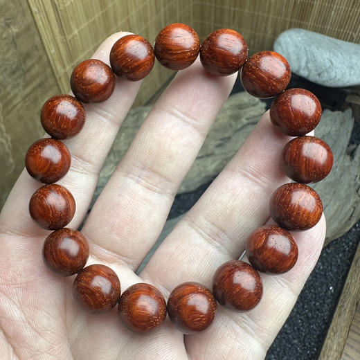 【青山精选】1.2*17颗4.5星近5星 带金星手串 小叶紫檀 t12 商品图5