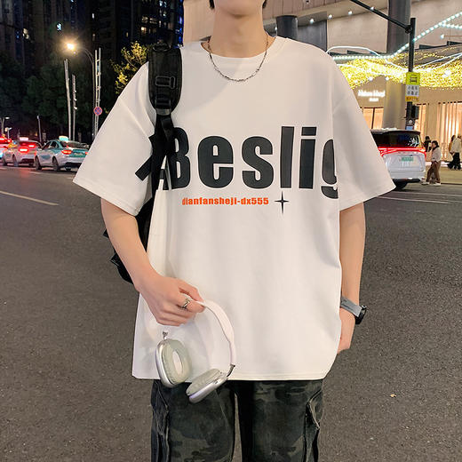 【DYY】大依优型大码圆领短袖T恤夏季加肥加大肥佬休闲宽松透气弹力男装上衣潮款 商品图0