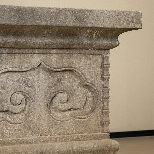 明 石雕如意云纹须弥座 商品图3