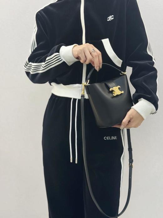 CELINELOUIS赛琳迷你光滑牛皮革手提水桶包（HH） 商品图11