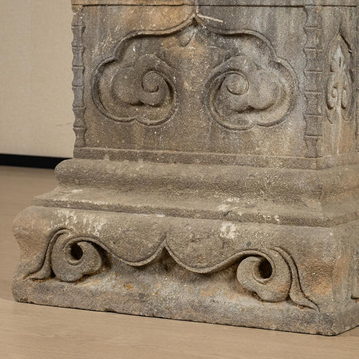 明 石雕如意云纹须弥座 商品图4