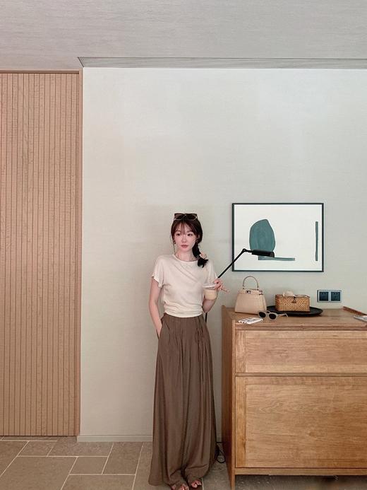 金蘑菇菇  大裤衩 / 高腰宽松垂感直筒休闲长裤 商品图7