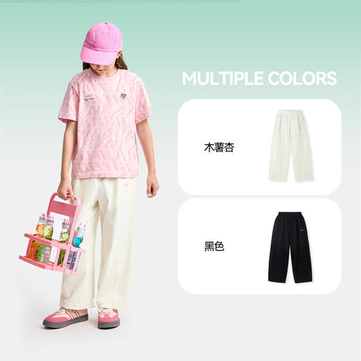 【软棉棉休闲裤】女童亲肤透气舒适裤子全腰单裤夏季新款安奈儿童装EG526214 商品图3