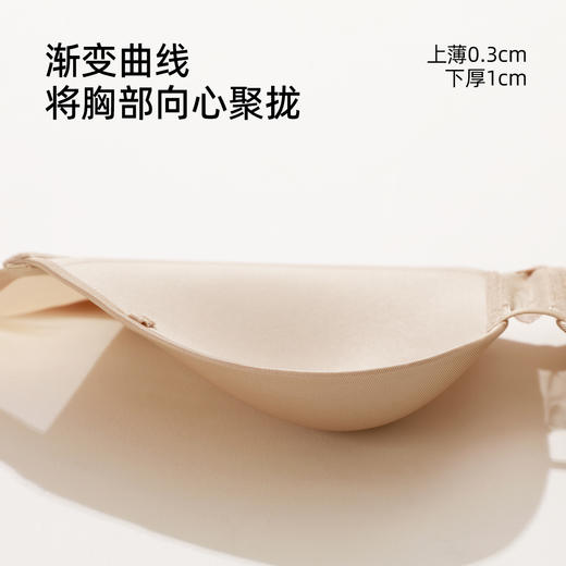 【商场同款】熳洁儿 无肩带内衣小胸聚拢防滑光面文胸可拆卸肩带25201527 商品图6