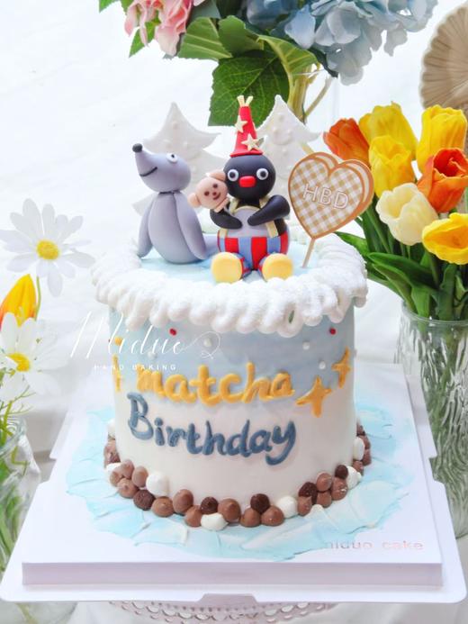 卡通蛋糕 企鹅 手工翻糖公仔 商品图0