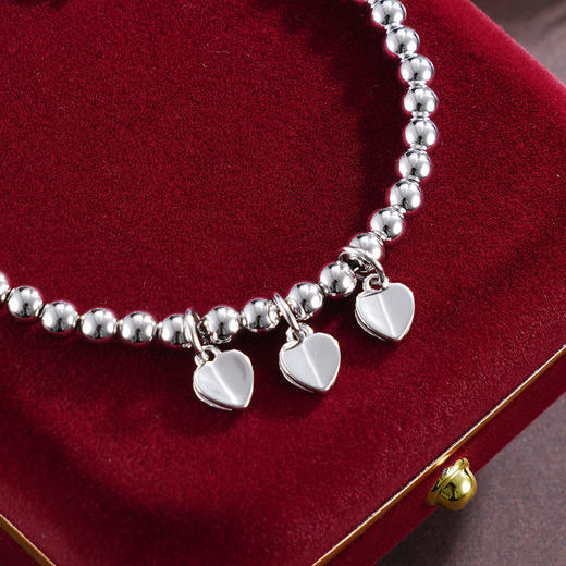 子佩集S925银【心跳节拍】手链【BC0170135】纯银爱心2503 商品图2