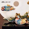 罗比罗丹荷塘月色平安扣摆件珐琅彩工艺荷花新中式家居饰品罗比罗丹荷塘月色摆件 商品缩略图4