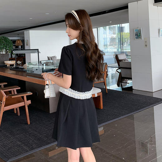 奢姿大码女装2025夏季减龄花边千金风两件套胖妹妹时尚通勤套装9952958323 商品图3