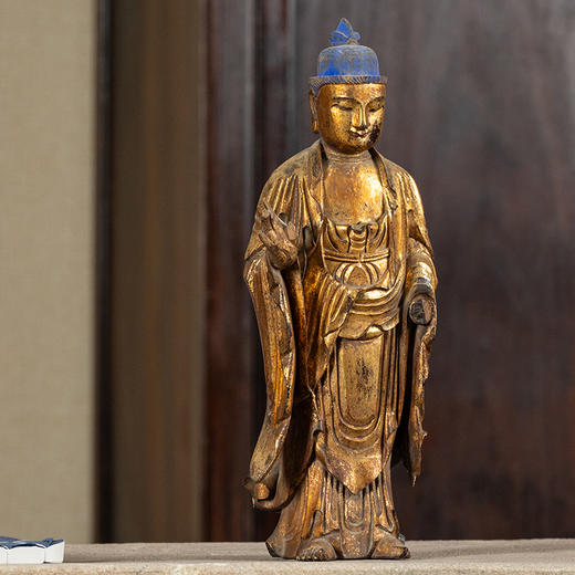 清 木胎金漆释迦摩尼佛像 商品图0