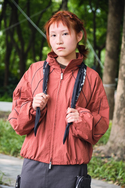 拼接层次”有钱“猫披肩夹克 商品图0