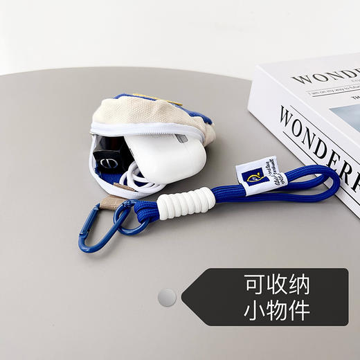 【潮流新款多巴胺旅游彩色小书包】可爱笑脸零钱包 带手提绳耳机套网红  商品图3