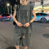 【套装】【DYY】大依优型大码圆领无袖背心短裤套装T恤夏季加肥加大肥佬休闲宽松透气弹力男装上衣潮款 商品缩略图3