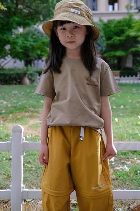 2025夏季日系儿童50周年野营熊印花户外速干抗菌凉感圆领短袖！