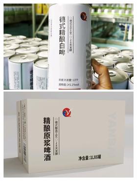 盐百精酿原浆啤酒 1升x6瓶
