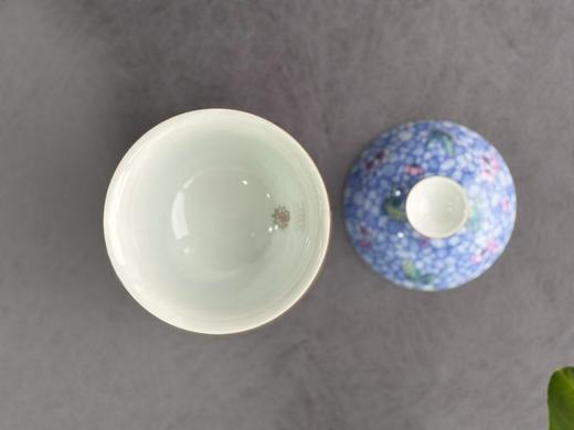 【家有好器】景德镇青花手绘满花斗彩内绘描金盖碗《万花筒》 商品图1