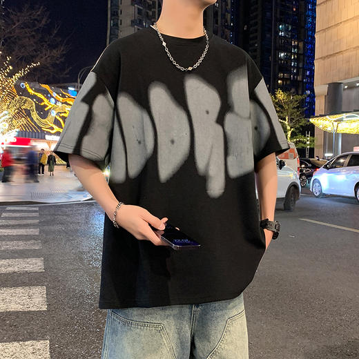 【DYY】大依优型大码圆领短袖T恤夏季加肥加大肥佬休闲宽松透气弹力男装上衣潮款 商品图7