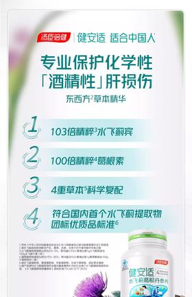 健安适牌水飞蓟葛根丹参片