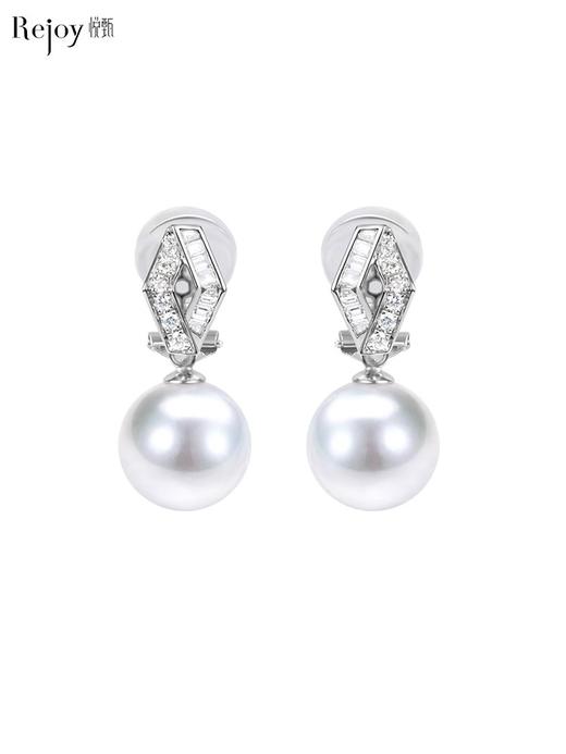 【天猫同款】18k金两戴款钻石珍珠耳夹  菱霄 商品图0