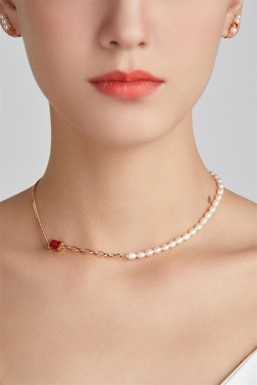 莓果硬糖 米珠彩宝金链拼接项链项链 商品图1