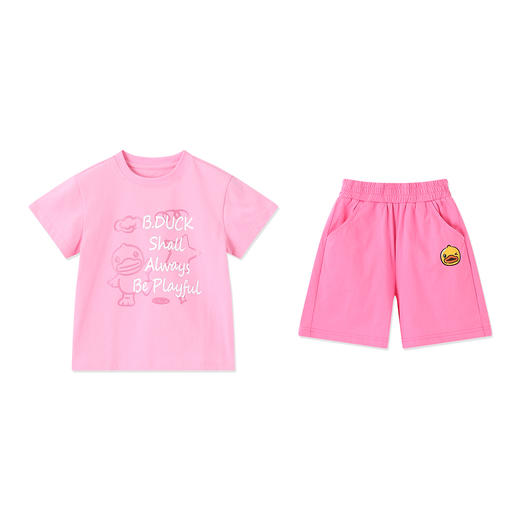 【5A抗菌】B.Duck小黄鸭童装夏季男童外服套装110-160 BF2681012 商品图3