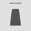 ROMI STUDIO“格雷高知”亚麻棉混纺肌理感卷边松紧腰半裙24SSQ1062 商品缩略图5