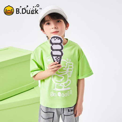 【冰感】B.Duck小黄鸭童装夏季男童短袖T恤105-150 BF2501015 商品图1