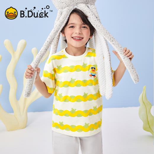 B.Duck小黄鸭童装夏季男童短袖T恤105-150 BF2501059 商品图1
