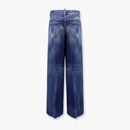 DSQUARED2 女士 Medium Wash Traveller字母徽标刺绣休闲牛仔裤 浅蓝色 S73LA0299 S30341 470 商品图1