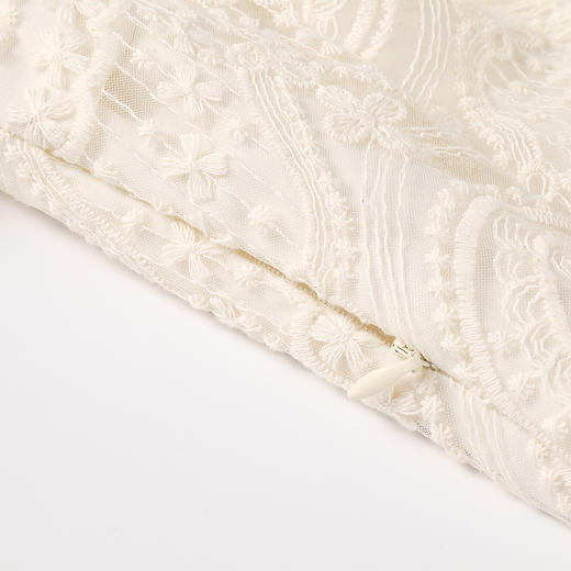 奢姿大码女装2025夏季温柔风蕾丝连衣裙胖妹妹方领法式气质裙子9952853248 商品图3