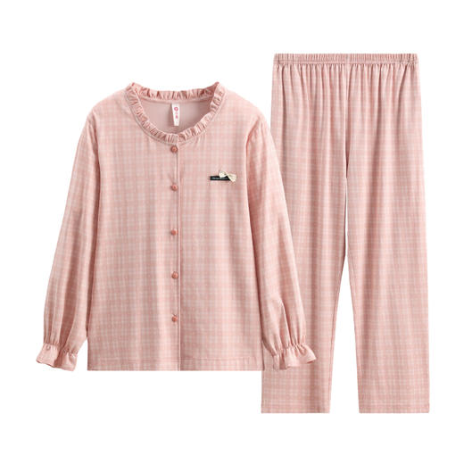 芬腾睡衣女士春秋季纯棉长袖长裤开衫宽松全棉韩版休闲家居服套装 商品图4
