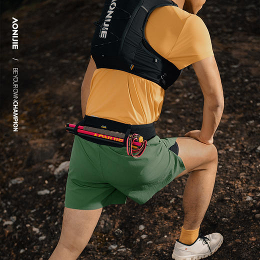 奥尼捷男士腰包式运动短裤平角内衬速干透气超舒适运动短裤跑步越野速干短裤FM5226 商品图4
